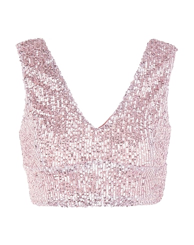 8 by YOOX Haut court Mauve 93% Polyester, 7% Élasthanne
