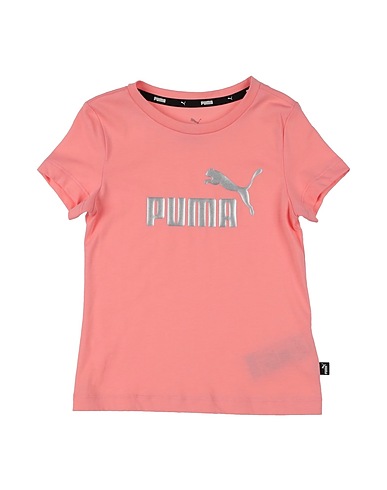 PUMA T-shirt ESS+ Logo Tee G
 Salmone 100% Cotone