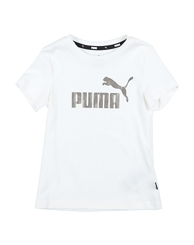 PUMA T-shirt ESS+ Logo Tee G 
 Cream 100% Cotton