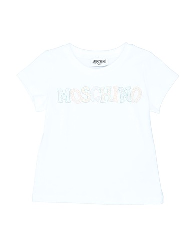 MOSCHINO KID T-shirt White 95% Cotton, 5% Elastane