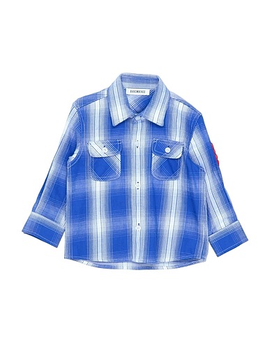 BIKKEMBERGS Patterned shirt Blue 100% Cotton