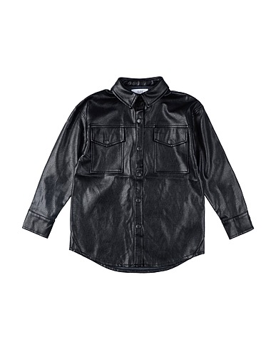 PATRIZIA PEPE Solid colour shirts & blouses Black 100% Polyurethane