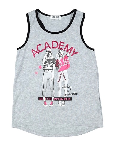 MAËLIE T-shirt Light grey 90% Cotton, 10% Elastane