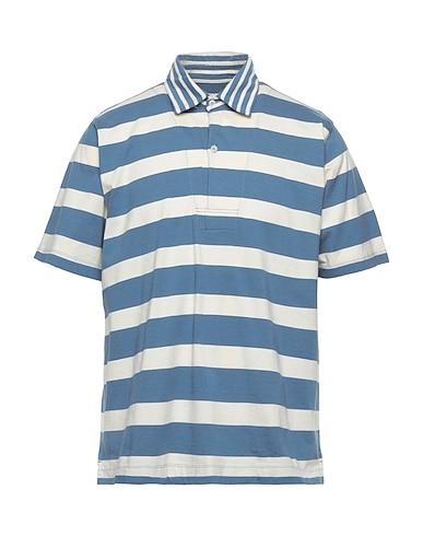 POP TRADING COMPANY Polo shirt Pastel blue 100% Cotton