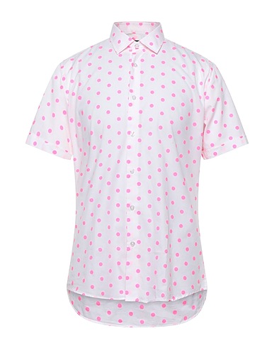 LIU •JO MAN Hemd mit Muster Fuchsia 100% Baumwolle