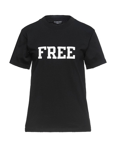 BALENCIAGA T-shirt Black 100% Cotton, Polyester