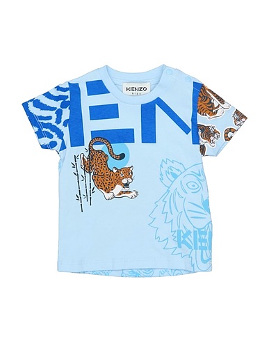 KENZO KIDS T-shirt Sky blue 100% Organic cotton