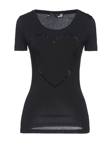 LOVE MOSCHINO T-shirt Nero 95% Cotone, 5% Elastan