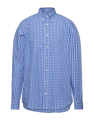 HARMONT & BLAINE Kariertes Hemd Blau 100% Baumwolle