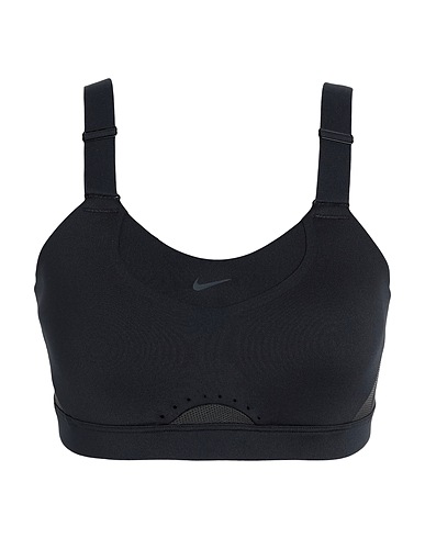 NIKE Crop top Black 64% Polyester, 36% Elastane