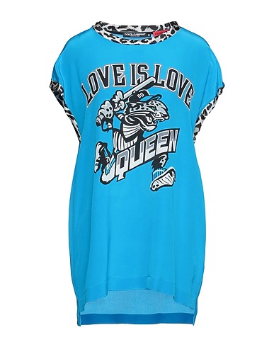 DOLCE&GABBANA Silk top Azure 100% Silk