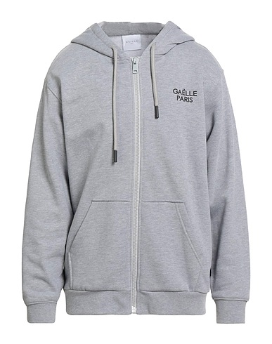 GAëLLE Paris Hooded track jacket  Light grey 100% Cotton