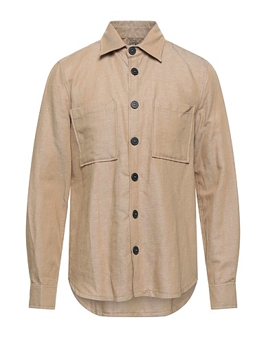 SWISS-CHRISS Camicia tinta unita Cammello 100% Cotone
