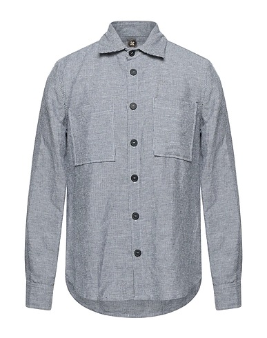 SWISS-CHRISS Striped shirt Midnight blue 100% Cotton