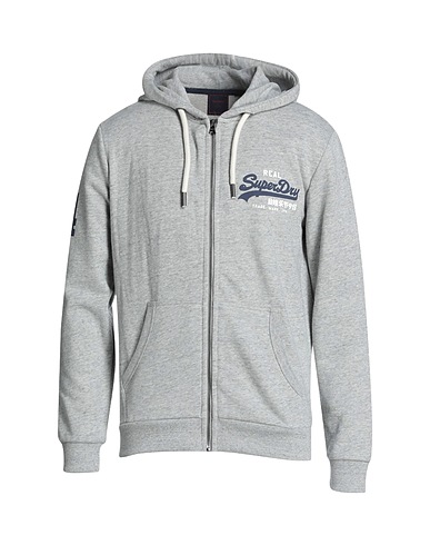 SUPERDRY Hooded track jacket  Grey 60% Cotton, 40% Polyester