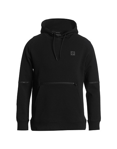 SUPERDRY Hooded track jacket  Black 60% Cotton, 40% Polyester