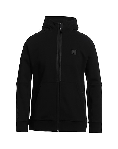 SUPERDRY Hooded track jacket  Black 60% Cotton, 40% Polyester