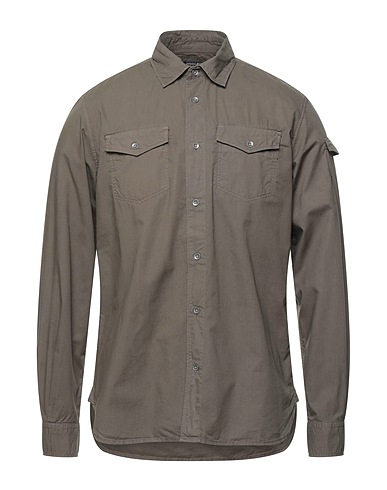 WOOLRICH Solid colour shirt Military green 100% Cotton