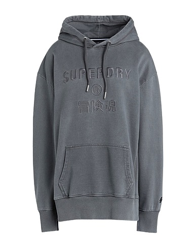 SUPERDRY Felpa Grigio 100% Cotone