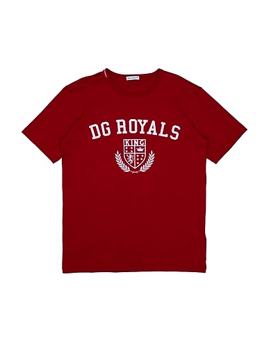 DOLCE&GABBANA T-shirt Brick red 100% Cotton, PVC - Polyvinyl chloride