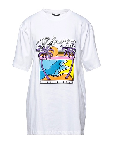 BALMAIN Oversize-T-Shirt White 100% Cotton