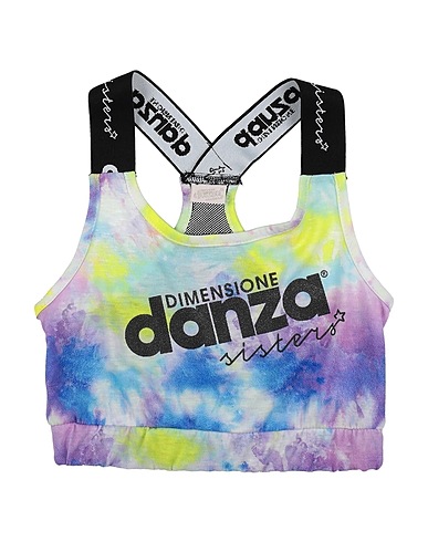 DIMENSIONE DANZA Camiseta TOP BIELASTICO + RETE RAGAZZA Azul 95% Poliéster, 5% Lycra®