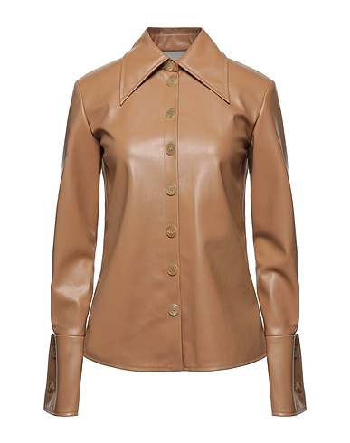 A.W.A.K.E. MODE Solid color shirts & blouses Sand 51% Polyester, 49% Aliphatic resin