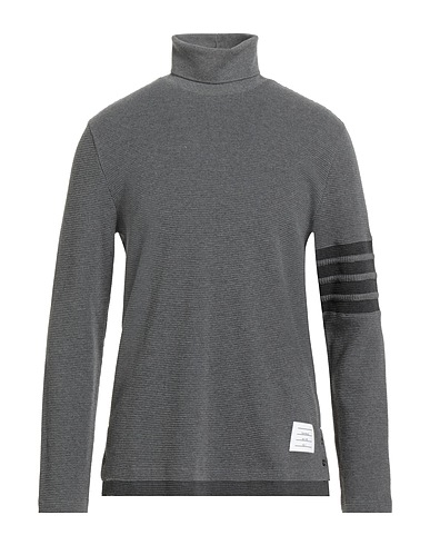 THOM BROWNE Turtleneck Grey 100% Cotton, Elastane