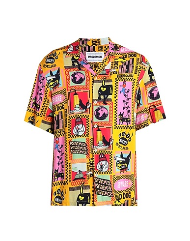 PAS DE MER Patterned shirt BAD DOG SHIRT
 Marigold 100% Viscose