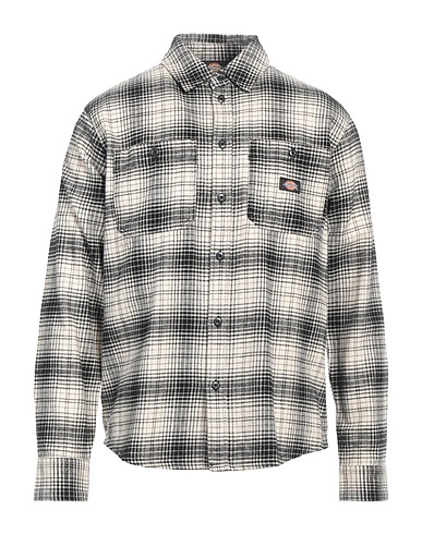 DICKIES Checked shirt Off white 100% Cotton