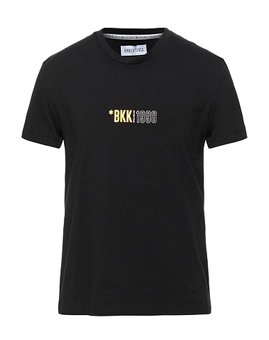 BIKKEMBERGS T-Shirt Schwarz 93% Baumwolle, 7% Elastan