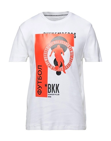 BIKKEMBERGS T-shirt White 96% Cotton, 4% Elastane