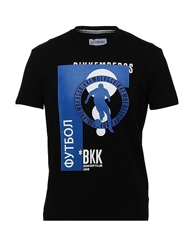 BIKKEMBERGS T-shirt Nero 96% Cotone, 4% Elastan