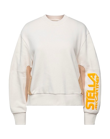 STELLA McCARTNEY Sweatshirt Ivory 100% Cotton, Elastane, Polyamide