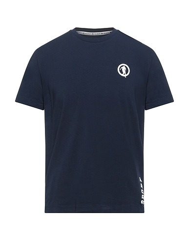 BIKKEMBERGS T-shirt Midnight blue 94% Cotton, 6% Elastane