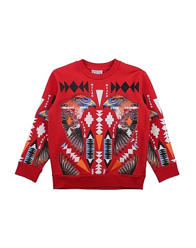 MARCELO BURLON Sweatshirt Red 80% Cotton, 20% Polyester, Elastane