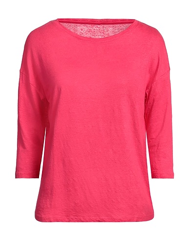 MAJESTIC FILATURES T-shirt Fucsia 94% Lino, 6% Elastan