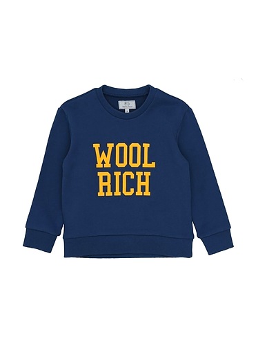 WOOLRICH Sweatshirt Midnight blue 100% Organic cotton