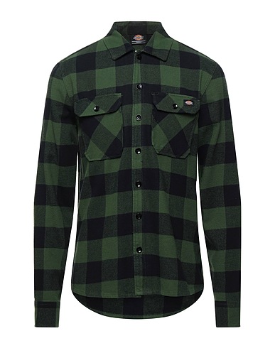 DICKIES Checked shirt Green 100% Cotton