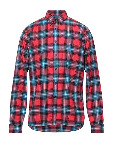 XACUS Checked shirt Red 100% Cotton
