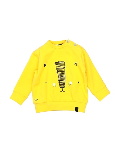 DANIELE ALESSANDRINI Sweatshirt Yellow 95% Cotton, 5% Elastane