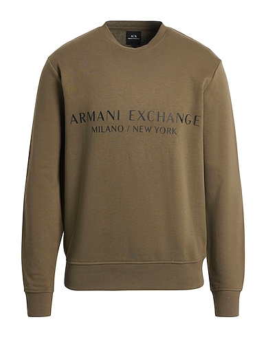 ARMANI EXCHANGE Sweatshirt Khaki 100% Cotton, Elastane