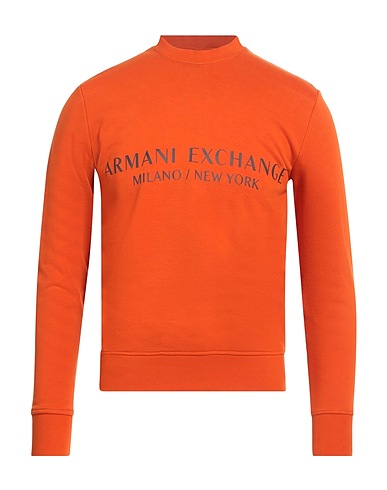 ARMANI EXCHANGE Sweatshirt Orange 100% Cotton, Elastane