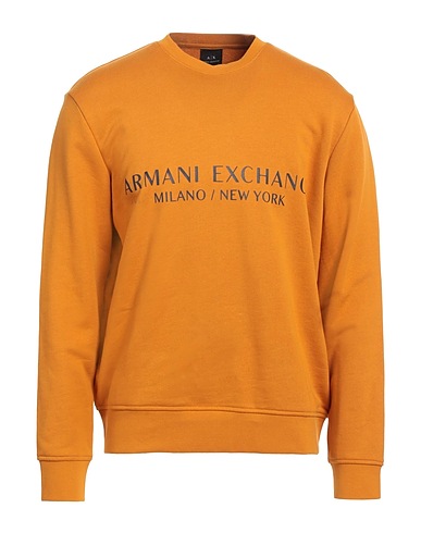ARMANI EXCHANGE Sweatshirt Mustard 100% Cotton, Elastane