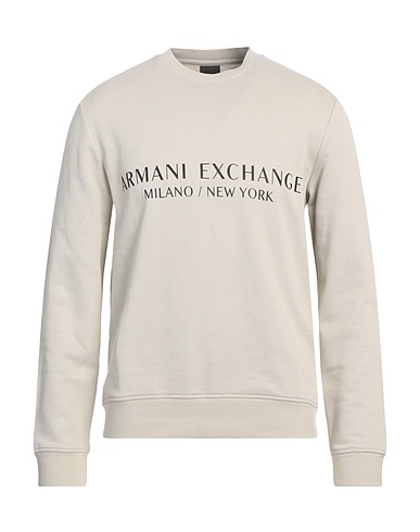 ARMANI EXCHANGE Sweatshirt Beige 100% Cotton, Elastane