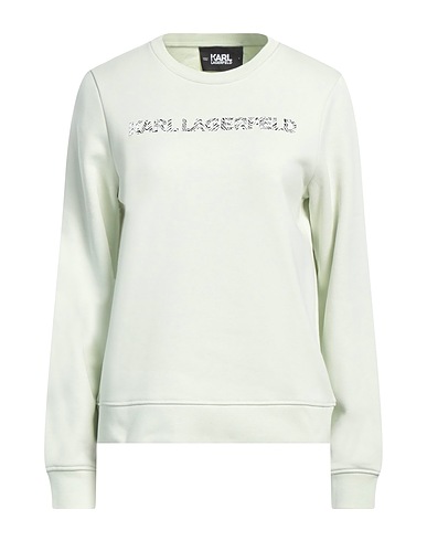 KARL LAGERFELD Sweatshirt ELONGATED LOGO ZEBRA SWEAT
 Light green 89% Organic cotton, 11% Recycled polyester
