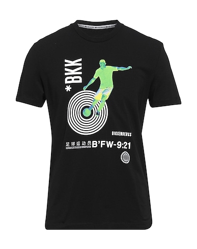 BIKKEMBERGS T-shirt Black 94% Cotton, 6% Elastane