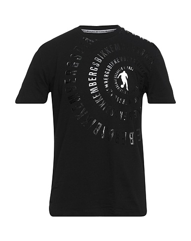 BIKKEMBERGS T-shirt Black 94% Cotton, 6% Elastane