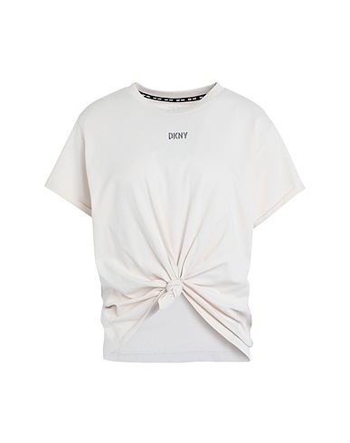 DKNY Basic T-Shirt Cremeweiß 100% Baumwolle