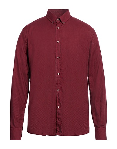 BROOKSFIELD Hemd mit Muster Bordeaux 100% Baumwolle